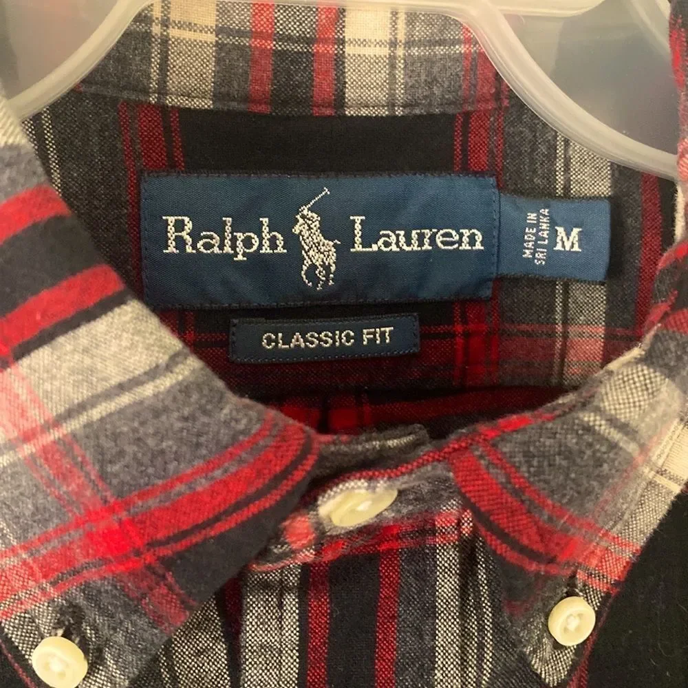 POLO by Ralph Lauren Men’s Plaid Button Down Shirt Size M